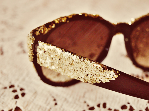 She is Red Glittered Sunnies